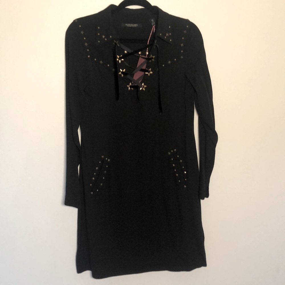 NWT Scotch & Soda studded Long Sleeve Dress